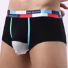 Cuecas masculinas de algodão boxer shorts sexy u convexo calcinha masculina antibacteriana malha respirável pênis bolsa homem