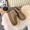 Pantofole da donna Australia Tazz Tasman Stivali firmati Scivoli in pelliccia di lusso Stivale classico ultra mini Scivolo da donna in lana scamosciata Scarpe invernali calde alla caviglia Pantofole UGGsity 5W ggd