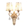 Lampa ścienna nowoczesna styl sconce Lightter Classic do sypialni wewnętrznej z tkaniną okładką