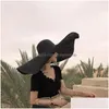 Cappelli A Tesa Larga Secchiello Estate Pieghevole Cappello Da Sole Oversize Portatile Per Le Donne Elegante 70 Cm Diametro Grande St Mticolor Gorras Berretto Da Spiaggia Dr Dh6Wz