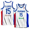 Basketball imprimé Coupe du monde 2023 Philippines 23 RHENZ ABANDO Jersey 4 Kiefer RAVENA 17 Jaymar PEREZ 8 SCOTTIE THOMPSON 11 KAI ZACHARY SOTTO 6 CLARKSON Chemise de sport