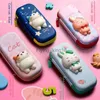 Pencil Bags 3D stereo animal pencil case plastic Stationery box School Pencil cases for girls pen case student pencil box cute pen bag gifts HKD230902