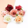 Dekoratif Çiçekler 5/10 PCS Yapay Bitkiler Scrapbook DIY Hediyeler Şeker Kutusu İpek Güller Floristik İğne Ev Düğün Çelenkleri
