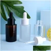 Storage Bottles Jars 2021 New 30Ml Glass Essential Oil Per Liquid Reagent Pipette Dropper Bottle Flat Shoder Cylindrical Drop Delivery Dhzpq