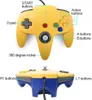 Gamecontrollers Joysticks 2 stuks Klassieke N64-controller miadore Rerto N64 Gaming Remote Gamepad Joystick voor N64 Console Videogamesysteem (geel en blauw) HKD230831