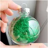 Décorations de Noël 4 cm 5 cm 6 cm 7 cm 8 cm 10 cm Arbres vides Boule suspendue en plastique transparent Ornement de fête Fournitures de fête Drop Deliver Dhmor