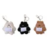 Keychains Trendy Plush Door Car Key Animal For Men Women Keyring Korean Style Cute Keychain Bear With Mask Bag Pendant Jewelry Gifts