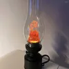 التماثيل الزخرفية Casifer Night Light Light Lights Anime Flame Lights Howl Moving Castle Kerosene Candle Lampher