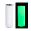 sublimazione bicchiere DRITTO vuoto bagliore nel bicchiere scuro 20 once con vernice luminosa Bicchieri luminescenti in acciaio inossidabile tazza da viaggio magica DHL FY4467