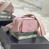 mulheres bolsa de câmera moda tie dye luxo plissado textura crossbody glitter cinta bolsa rosa designer saco instantâneo novo couro sacos de ombro designer bolsa feminina