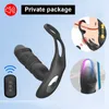 Vibrators Mannelijke Telescopische Anale Plug Prostaat Massager Stimulator Dubbele Ring Vertraging Ejaculatie Dildo Speelgoed Voor Mannen Sex Shop 230901