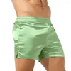 Mäns Sleepwear Sexy SLP Bottoms Pyjamas Shorts Soft Silky Boxers Home Underwear Men Lounge Single Panties Slpwear