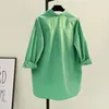 Damesblouses Damesoverhemd Tops Stijlvolle reversblouse Casual losse pasvorm Hoog-laag zoom Voor lente Herfst Mode Ademend