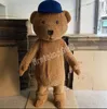 Costume de mascotte d'ours, simulation de performance, personnage de dessin animé, taille adulte, tenue de publicité extérieure de noël