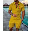 Herrspårspoler Polo Tracksuit Shorts Set For Man Clothing Portugal Flag FingerPrint Costume Anime Sweatpants African in Homme