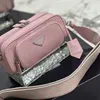 women camera bag fashion tie dye luxury pleated texture crossbody glitter strap purse pink designer bag snapshot new leather shoulder Bags Designer Women Bag