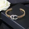 Woman Bangle CCity logo Designer Luxury Brand Metal Gold Bracelets Women Man Open Bracelet jewelry Gift 11