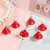 Charms Vegetable Keychain Necklace 3D Red Mushroom Jewelry Making DIY Earring Pendant Accessories