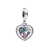 Breloque en argent Sterling de haute qualité, pendentif en perles, série cœur rose, amour sincère, nouvelle collection 2023