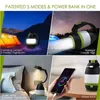 Facklor Multifunktion Handhållen USB-laddningsbar 4 i LED-campingtält Lykta ficklampa Hushållens skrivbordslampa med Power Bank HKD230902