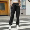 Women's Pants Womens Solid Elastic Waisted Lace-up Drawstring Casual Loose Trousers With Pockets Jogging Jogger Sweatpants For Running