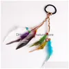 Other Ethnic Style Hairband Hair Rope Bohemian Colorf Feather Ring Fashion Wig Hand Woven Accessories Wholesale Drop Delivery Jewelry Dhwvu