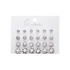 Stud Oorbellen Vedawas Glanzende Strass Set Voor Vrouwen Mode Kristal Bruiloft Verklaring Charmante Sieraden Groothandel Geschenken