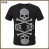 Новый стиль Phillip Plain Men T Рубашки Дизайнер PP Skull Diamond Trube The Rilbel Dollar Dollar Bear Tiger Brand Tee Высококачественные черепа Tops Tops PP21668