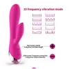 Vibrators 10 Speed G Spot Vibrator USB Rechargeable Powerful Dildo Rabbit for Women Clitoris stimulation Massage Adult sex toys 230901