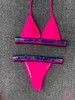 23 Summer Dams Designer Bikini Seksowne alfabet stroju kąpielowego przy przyjęciu na plażę Dwuczęściową modę alfabet haftowany pasek do pływania pasek