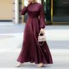 Vêtements ethniques Printemps Automne Femmes Abaya Robe musulmane Inde Ramadan Solide Dubaï Turquie Islam Maroc Kaftan Robe Longue Robes 2023