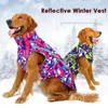 Vêtements pour chiens Gilet d'hiver Vêtements réfléchissants pour animaux de compagnie Épaissi coton rembourré extérieur moyen grand shell veste 230901