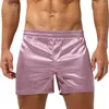 Pijamas masculinos sexy slp bottoms pijamas shorts macios de seda boxers casa roupa interior homens lounge calcinha única slpwear