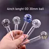 Großhandel 4 Zoll 3 cm Kugel Glas Ölbrenner Rohr Streifen Farbe Glas Ölbrenner Klar Tolles Rohr Glasrohr Ölnagelrohr