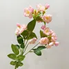 Decorative Flowers Silk 3D Begonia Flower Wedding Decor Home Living Room El Shopping Mall Simulation Plant Long Branch Fake