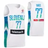 Printed 2023 World Cup 55 JAKOB CEBASEK Jersey Slovenia Basketball 15 GREGOR HROVAT 11 Jaka BLAZIC 4 ZIGA SAMAR 3 Goran Dragic 27 ZIGA DIMEC Luka Doncic ZORAN DRAGIC