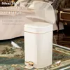 Waste Bins 1015L Light Luxury Bathroom Trash Can Large Capacity with Lid Treadle Kitchen Bedroom Sundry Bucket Toilet Paper Towel Basket 230901