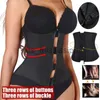 Waist Tummy Shaper New Women Latex Waist Trainer Body Shaper Corsets with Zipper Cincher Corset Top Slimming Belt Black Shapers Shapewear Plus Size x0902