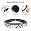 Steering Wheel Covers 80s Memphis Style Car Cover Soccer Football Balls Sports Auto Protector Car-styling Accessories