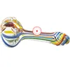 Último colorido Rainbow Ripper Pyrex Tubos de mano de vidrio grueso Filtro portátil Hierba Tabaco Cuchara Tazón Fumar Bong Titular Innovador tubo de soporte para cigarrillos