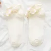 Women Socks JK Lolita Lace Ruffles Solid Color Black White Beige Short Japanese Style Sweet Girls Kawaii Cute Ankle