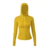 lu New Yoga Wear Hooded Daffne Women'sBlazerジャケット両面ウールフード付きフィットネスパーカー