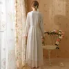 Vêtements de nuit pour femmes 2023 coton chemise de nuit fille automne manches longues français rétro princesse style pur désir pyjamas robe sexy