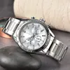 새로운 디자이너 시계 남성 감시 고품질 패션 스틸 밴드 멀티 컬러 다이얼 군 Montre Homme Quartz Homem Hombre