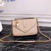 Luxury Designer Handbag Designer Crossbody Removable Mini Envelope Bag Cowhide Shoulder Bag V Slant Stripe Quilted Chain Flap Wallet