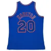 Gh Larry Johnson Patrick Ewing 1996-97 Knick Basketball-Trikot New John Starks York Charles Mitch und Ness Throwback Trikots Weißblau Größe