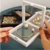 Pochettes à bijoux cadre photo flottant 3D boîte d'ombre présentoir porte-anneau pendentif protéger étui de présentation en pierre de bijoux