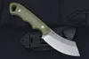 1pcs M7643 Couteau droit de survie en plein air 14C28N Stone Wash Tanto Blade Full Tang Green Micarta Poignée Couteaux à lame fixe avec Kydex