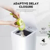 Waste Bins SDARISB Smart Sensor Trash Can Automatic Kicking White Garbage Bin for Kitchen Bathroom Waterproof 8512L Electric 230901
