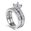 Anéis de cluster conjunto de anéis príncipes 1.2 moissanite s925 prata esterlina noivado casamento mulheres jóias finas
